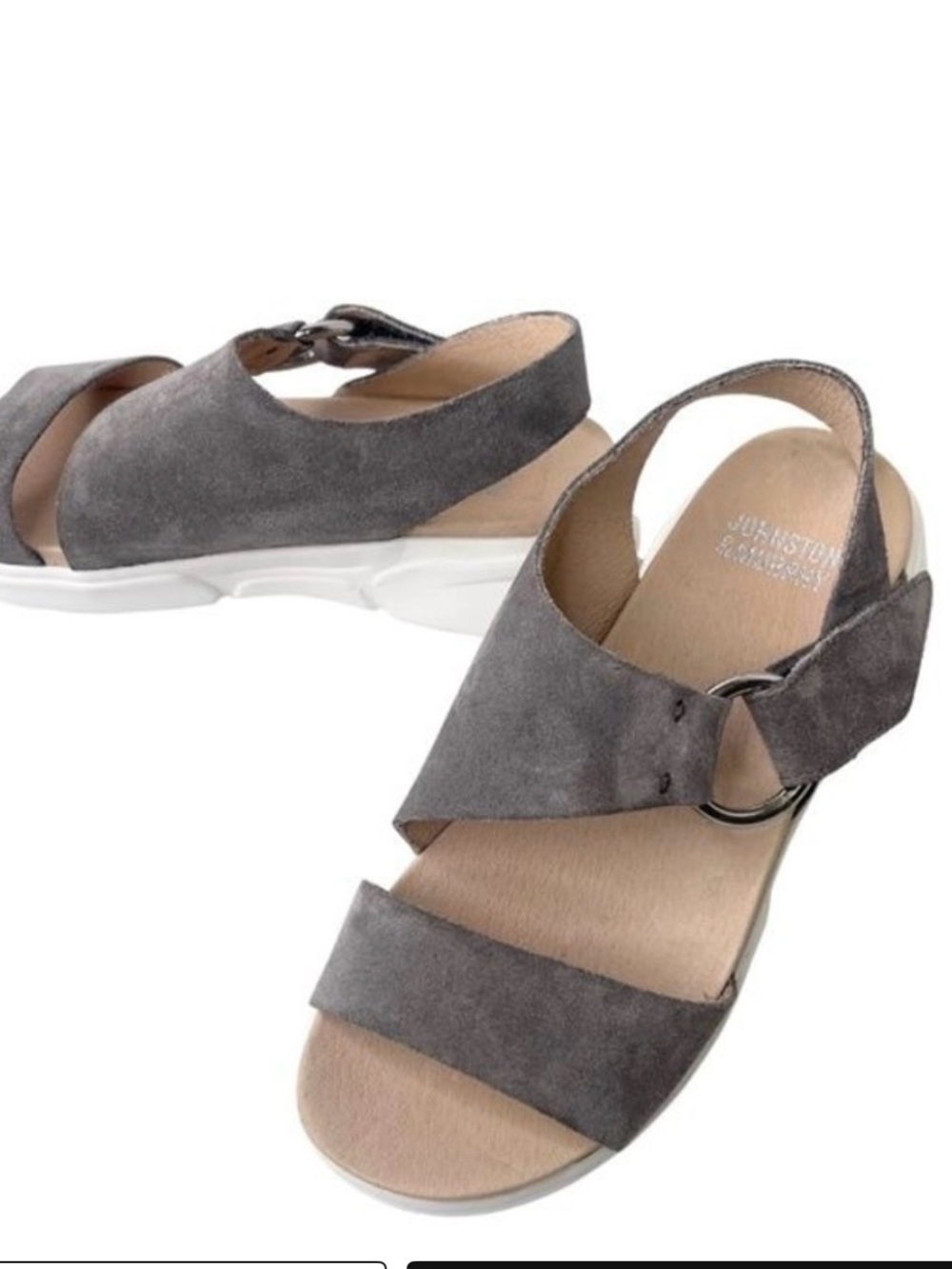 Johnston & Murphy Gray Suede sandals